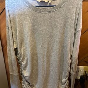 Athleta Light Gray Long Sleeve Top